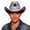 Silver, variant on Men's Five Pointed Star Casual Style Denim Style Hat Suitable For Stage Party Attire Black One Size