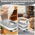 thumbnail image 3 of Flantor 25lbs Collapsible Airtight Dog and Cat Food Storage Container with Food Scoop/1.9L Dry Food Storage Container Gray, 3 of 8