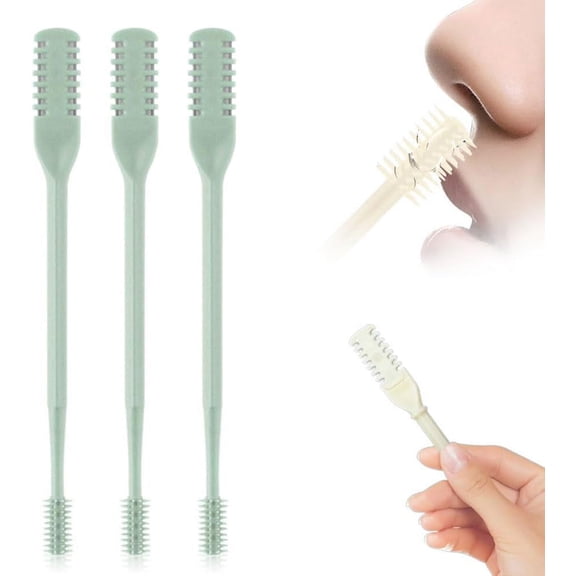Upgraded Nasal Hair Cutter, Travel Essentials 2026 Portable Manual Nose Hair Trimmer for Women Men, 2 in 1 Nose Hair Remover 360° Rotating Nasal Grooming Tool for Home and Travel (3 Pcs)