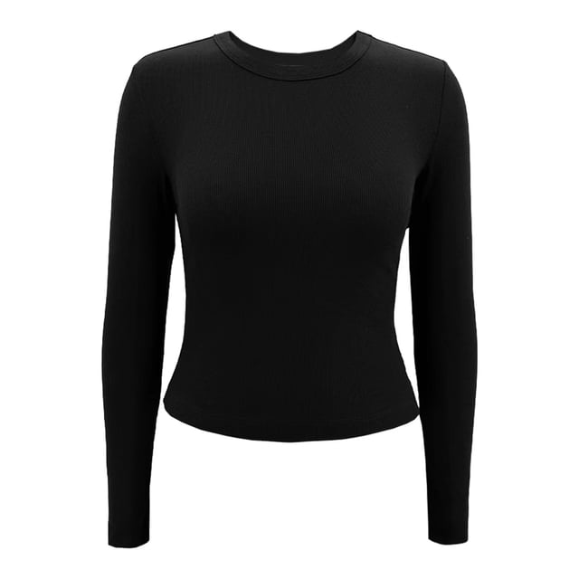 Playera George para Mujer Manga Larga Negro Talla EG