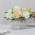 thumbnail image 4 of Efavormart 3 Pack Clear Roman Style Footed Compote Bowl Flower Vase, Round Decorative Plastic Planter Pedestal Vase Centerpiece - 10", 4 of 5