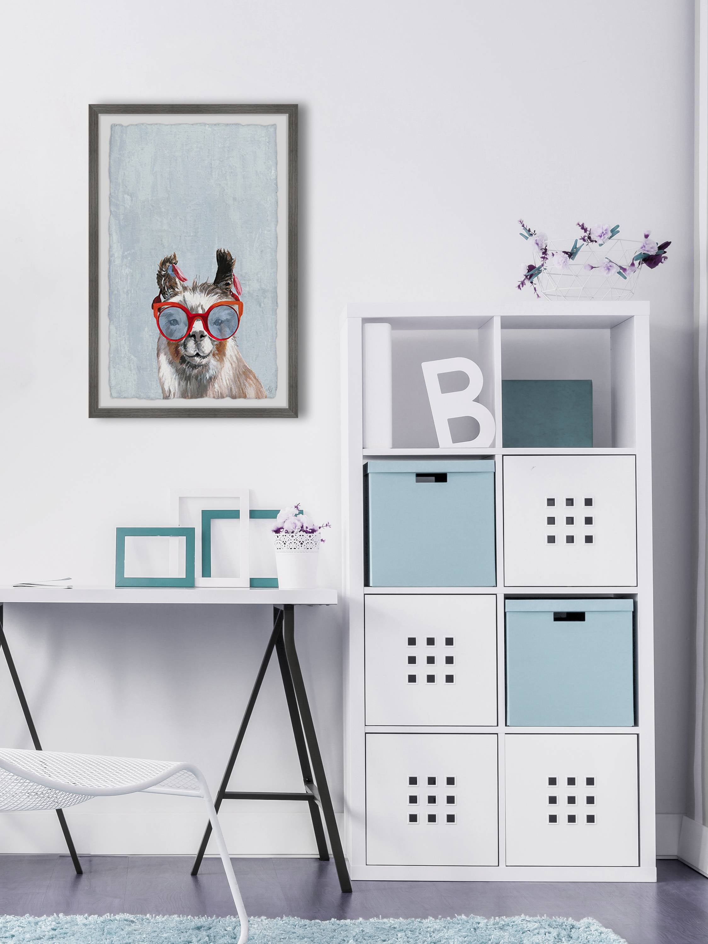Marmont Hill Llama Retro Sunnies Framed Wall Art