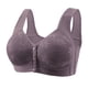 thumbnail image 3 of Karight 2-Pack Bras for Women Front Closure No Underwire Comfort Senior Wireless Front Snap Embroidered Lace Everyday Bra, 3 of 3