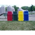 thumbnail image 4 of Sturdy Essentials 32 Gallon Square 100% Recycled Plastic Heavy Duty Outdoor Trash Can with Push Lid - White, 4 of 5