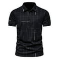 thumbnail image 2 of DDAPJ pyju Men's Polo Shirts 2024, Mens Golf Shirts Short Sleeve Dry Fit Athletic Moisture Wicking Golf Polo Performance Printed Collared Polos Limited Time Deal Black M, 2 of 4