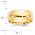 thumbnail image 3 of 14k Yellow Gold 7mm Lightweight Comfort Fit Wedding Band Size 7 CFL070, 3 of 3