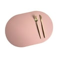 thumbnail image 2 of DOLITY Dining Table Placemat Coaster Washable Easy to Clean Table Mat Meal Pad Place Mat for Hotel Dining Room Tabletop Home Outdoor Pink, 2 of 9