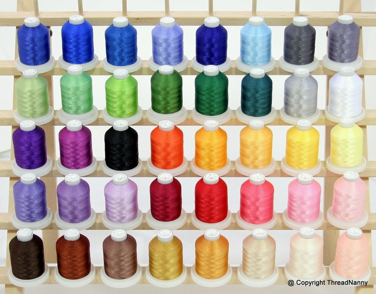 New Brother 40 Colors Embroidery Thread 1100yards Cones 40wt Polyester