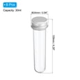 thumbnail image 2 of Unique Bargains 30ml Plastic Test Tubes with Screw Caps, 6Pcs 109x24mm Tubes for Party Decoration Lab Use, Silver Tone, 2 of 7