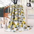 thumbnail image 2 of Cartoon Construction Vehicles Splashes White Pattern Blanket,Comfortable Soft Lamb Wool Throw Blanket,All Season,Warm Lightweight Blankets for Sofa Bed Couch Living Room Chair,40"x50", 2 of 4