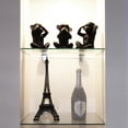 thumbnail image 3 of 3 Wise Monkeys Speak Hear See No Evil Resin Black Gold Set of 3, 3 of 8