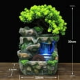 thumbnail image 2 of Tabletop Fountain Waterfall Water Fountains Indoor with LED Lights Desktop Relaxation Rockery Landscape Water Fountains Decoration for Home Office Bedroom Desk Decor, 2 of 13