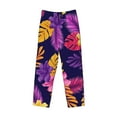 thumbnail image 4 of Balery Men'S Purple Flower Pants,Sleepwear Pants,Pajama Pants,Pj Bottoms Drawstring And Pockets-Small, 4 of 9