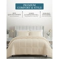 thumbnail image 4 of Casa Platino Pre-Washed Full Comforter Set- Cozy Full Comforter Set - Ultra Soft Hydro-Brushed Comforter Set Full - Super Soft & Cozy Bedding Comforter Full Size Set- Ivory, 4 of 9