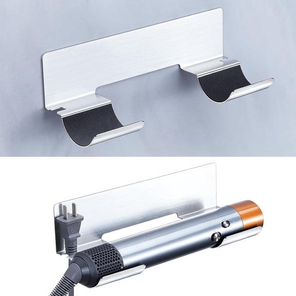 BPPEG 1Pc Hair Straightener Holder Wall Mount Curling Iron Holder,Hair Dryer Holders for Wands&Styler Attachments,Flat Iron Holders Adhesive Hair Tool Organizer Vanity Bath Hair Tool Holder