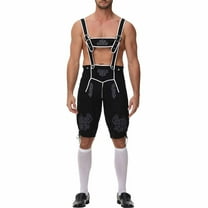 Tiweut Mens Leisure Outfits Sets Oktoberfest Elegant Suspender Pants Court Dress Party Button Man's Clothes Suit Black,L