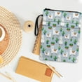 thumbnail image 4 of HELLHERO Cactus and Lamb Pattern Classic Book Sleeve with Waterproof Pocket Polyester Fabric Bible Carrier Tote Bag for Hardcover Books Men 11.42 x 8.66 Inch, 4 of 8