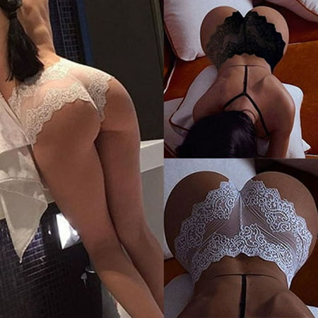 

Qipei Panties See-through Charming Cotton High Waist Flower Lace Briefs for Women