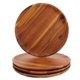 thumbnail image 1 of Juego de 4 platos llanos de madera de acacia AIDEA, 8 pulgadas, ligeros, 1 of 7
