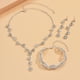 thumbnail image 5 of Pendientes de diamantes de imitación, pendientes de plata, pulsera brillante, pendientes de fiesta, pendientes de graduación, joyería para mujer, 5 of 5
