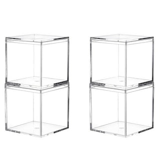 Mingyiq Small Square Transparent Plastic Storage Box Jewelry Crafts Case  Clear Container 