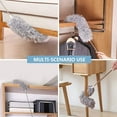 thumbnail image 2 of Microfiber Duster with Extension Pole(Stainless Steel) 30 to 100'', with Bendable Head, Extendable Long Duster for Cleaning Ceiling Fan, High Ceiling, Keyboard, Furniture Cars, 2 of 7