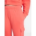 thumbnail image 4 of No Boundaries French Terry Cargo Pants, 30" Inseam, Women's XXS-XXL, 4 of 5