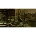 thumbnail image 2 of George Hendrik Breitner 14x9 Black Ornate Wood Framed Double Matted Museum Art Print Titled: Winter in Amsterdam (C. 1900 - C. 1901), 2 of 5
