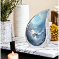 thumbnail image 7 of White Butterfly Urn For Ashes Adult Male - Large Urn For Ashes For Women - Mini Unique Urns For Men - Handmade Cremation Gift For Decorative Urns 10Inch And 3Inch 2 Keepsake, 7 of 7