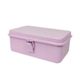 thumbnail image 2 of Caja de almacenamiento de metal, portátil, de escritorio, en blanco, con tapa, contenedor de almacenamiento vacío Rosa, 2 of 9