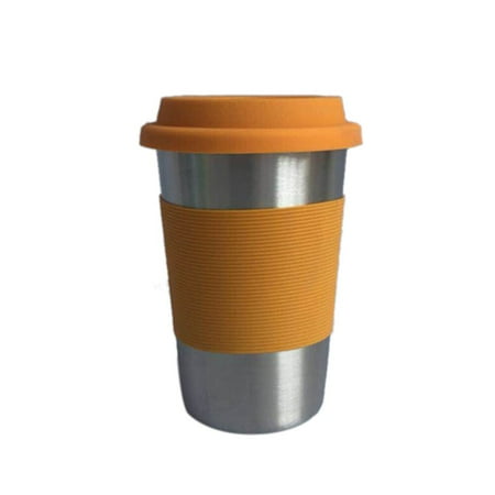 

Homeex Stainless steel beer mug shatter-resistant cup Orange