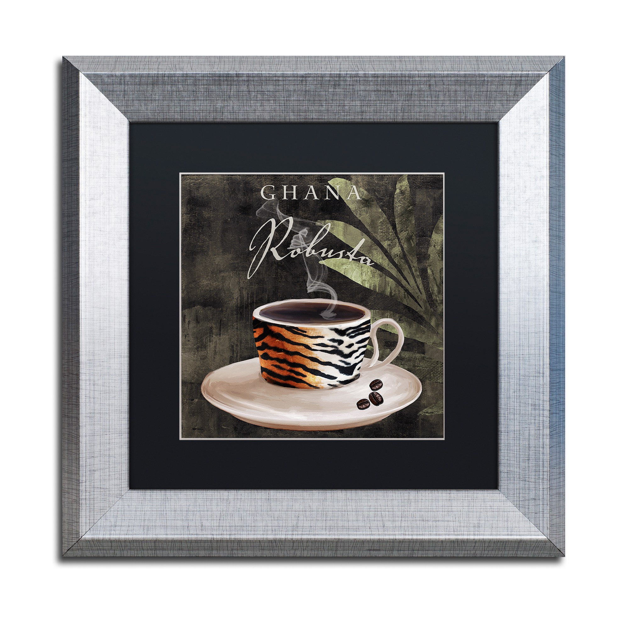 Trademark Fine Art "Afrikan Coffee IV" Canvas Art by Color Bakery Black Matte, Silver Frame
