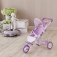 thumbnail image 4 of Teamson Kids Poussette pour Poupées Bébé Jogging Violet/étoiles, 4 of 4
