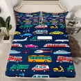 thumbnail image 2 of Castle Fairy Children Kids Cartoon Plane Car 4pcs Bed Sheets,Construction Vehicles King Sheets,Transportation Theme Super Cozy Sheet Set,Ultra Soft Home Decor, 2 of 7