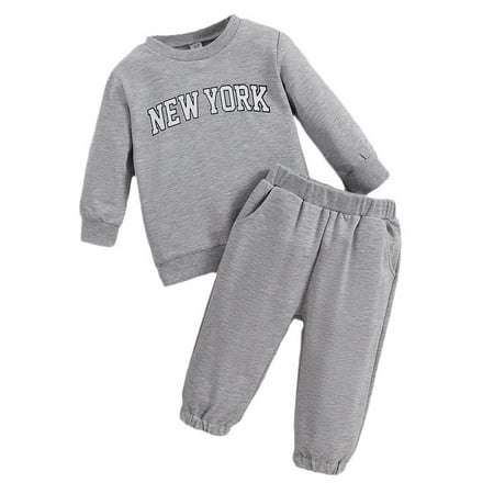 

Toddler Baby Boy Girl Letter Print Sweatshirt Tops Pants Set Long Sleeve Sweatsuit Fall Winter Outfits Sweatshirts Teen Boys Youth Clothes Boys Hoodies for Teenagers Sweatshirt Boys Kids Pullover