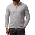 thumbnail image 5 of Mens Full Zip Cardigan Sweater Stand Collar Regular Fit Knit Sweaters, 5 of 6