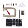 thumbnail image 2 of KLKCMS Hand Press Pearl Setter Tool Beads Rivet Fastening Machine Rivet Studs with Tray Black, 2 of 9