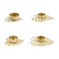 thumbnail image 1 of Golden Iron Candle Stand for Home Decor Unique Leaf Shape Elegant Design 4 Pieces, 1 of 9
