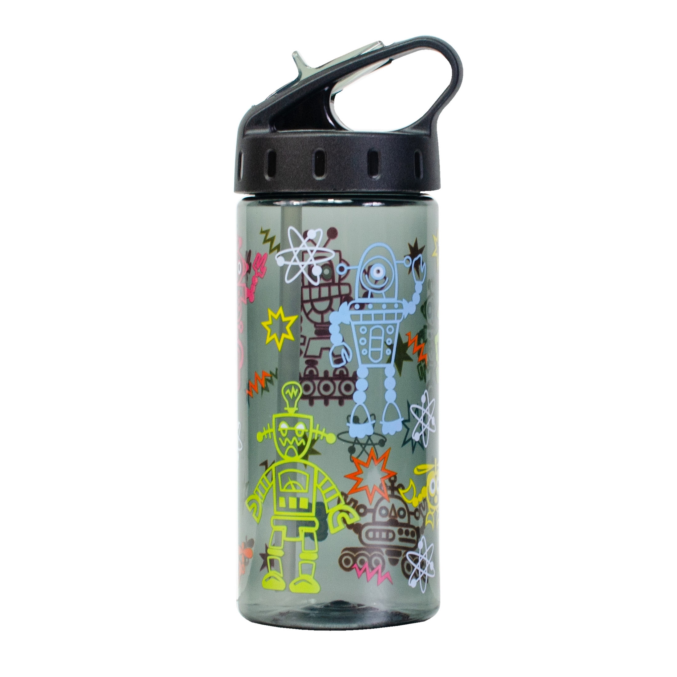 Cool Gear 16 Oz. Black Robots Sipper 