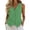 Green Tank Tops, variant on Women's Vertical Stripe V Neck Sleeveless Waistcoat Top, Button Front Pointed Hem Casual Vest, Lightweight Boho Layering Tank