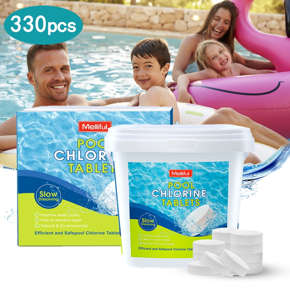 Chlorine Tablets , 330Pcs Chlorine Tablets, Swimming Pool Cleaner