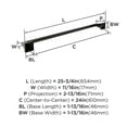 thumbnail image 6 of Amerock Mulholland Oil-Rubbed Bronze 24 inch (610mm) Towel Bar, 6 of 8