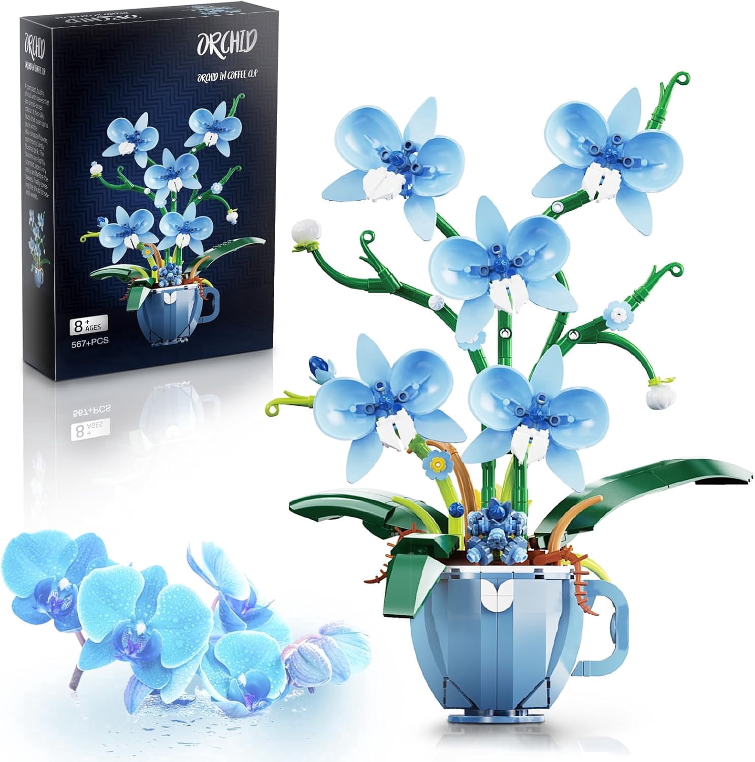 Flowers Bouquet Building Set, 1070PCS Wildflower Botanical