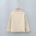 thumbnail image 2 of HCNTES Boys Girls Long Sleeve T-Shirt 10-12T, Cotton Solid Color Crewneck Kids Causal Basic Tee(Beige,5-6 Years), 2 of 5