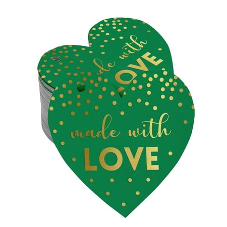 Inkdotpot Real Gold Foil Made With Love Wedding Tags Favor Hang Paper Tags 100 Pieces