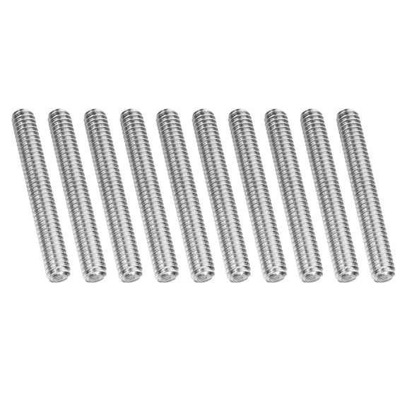 Uxcell 1/4"-20 Fully Threaded Rod, 10Pcs 2.4" Length 304 Stainless Steel Thread Screw