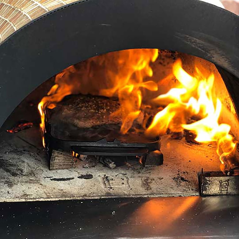 HPC Fire Forno Dual Fuel Countertop Tile Pizza Oven on Cart, Black Onyx, LP  - Walmart.com