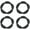 Black, variant on Fennco Styles Twisted Resin Napkin Rings, Set of 4 - White Modern Design Napkin Holders for Home, Dining Table, Banquets Décor, Weddings and Special Occasions