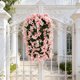 thumbnail image 4 of Guirnalda de lirios artificiales | Adorno de pared de flores artificiales para decoración interior y exterior | Arreglo floral de plástico para el hogar, jardín, bodas y fiestas, 4 of 6