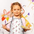thumbnail image 3 of Fairy Heart Pattern Kids Aprons for Girls and Boys,Adjustable Neck Strap Toddler Aprons for Kids Cooking Baking, 3 of 7